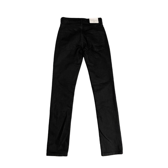 NWT Zara Signature Slim Fit / Full Length / High Rise Jeans in Black Size 0 - Picture 9 of 12